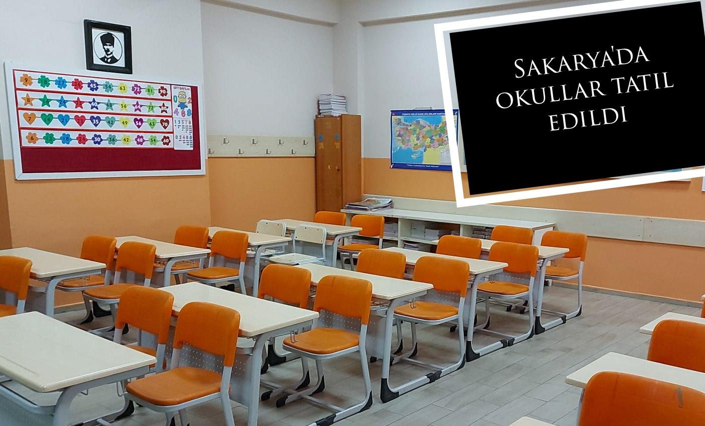 Sakarya'da okullar tatil edildi  