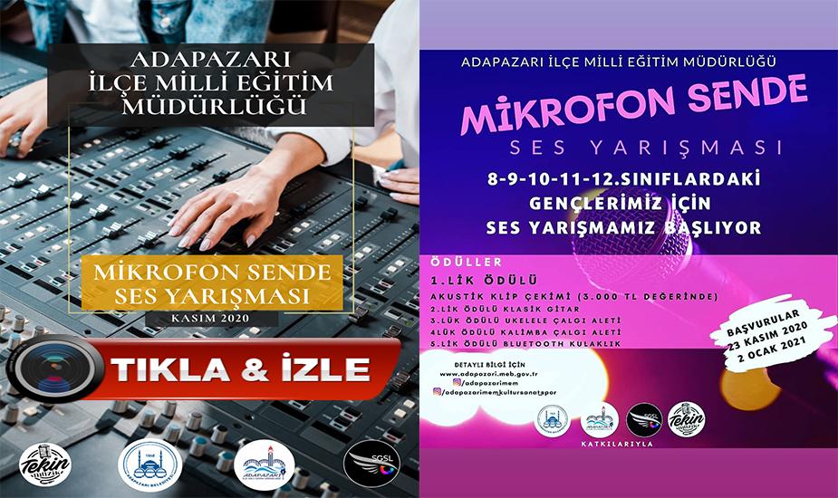 Adapazarı MEM'den 'Mikrofon Sende' Yarışması