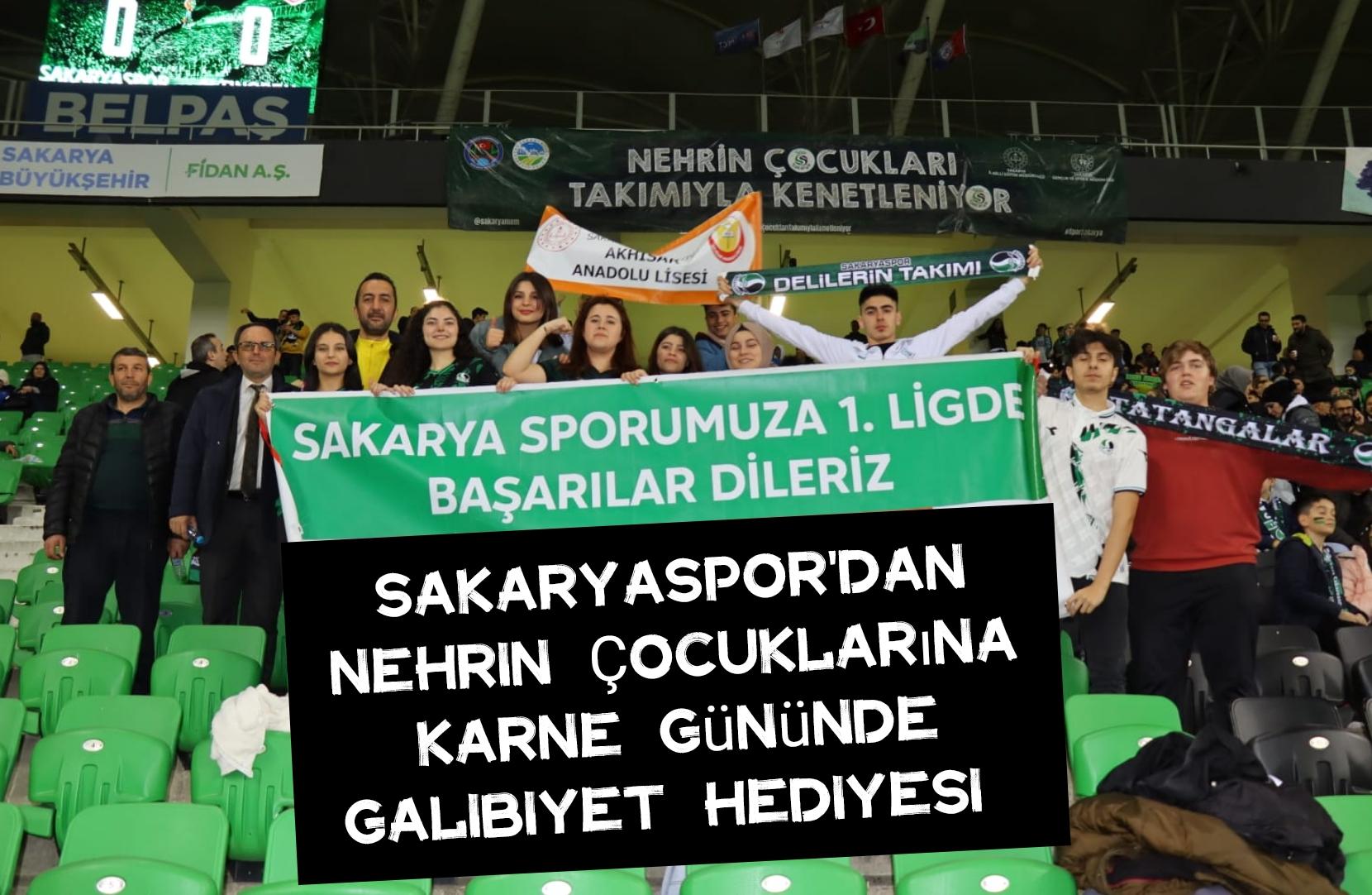 Sakaryaspor'dan Nehrin Çocuklarına Karne Gününde Galibiyet Hediyesi 