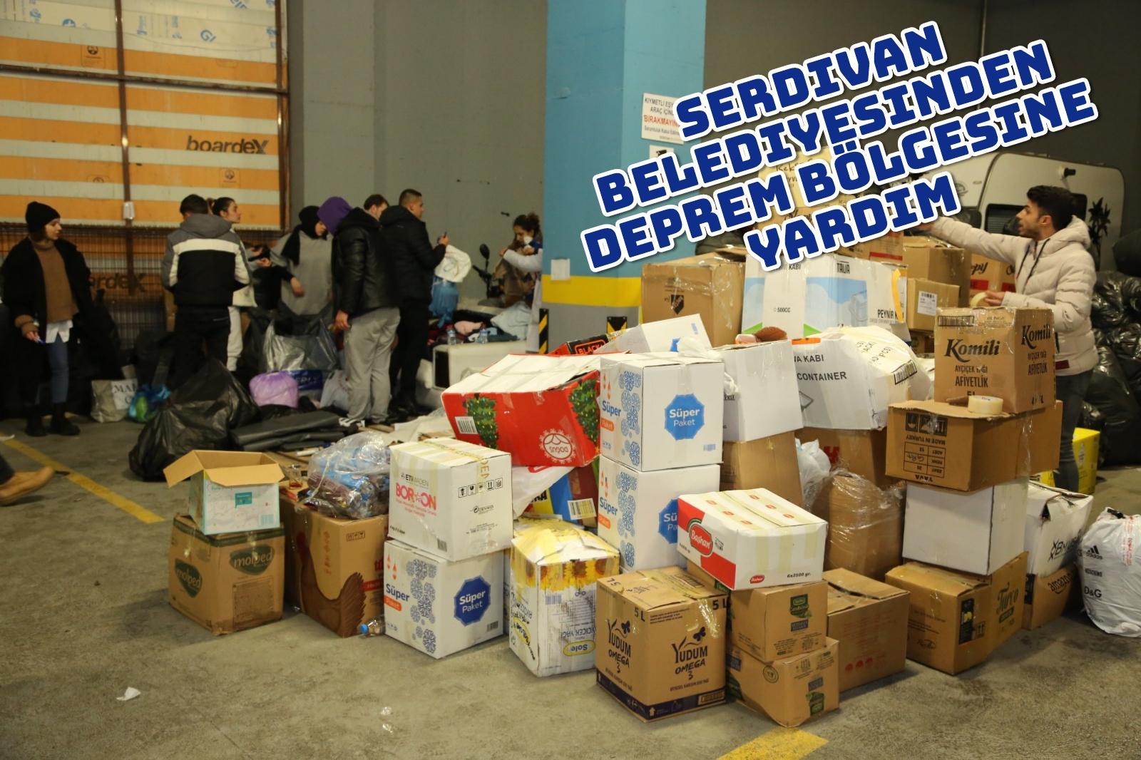 Serdivan Belediyesinden Deprem Bölgesine Yardım