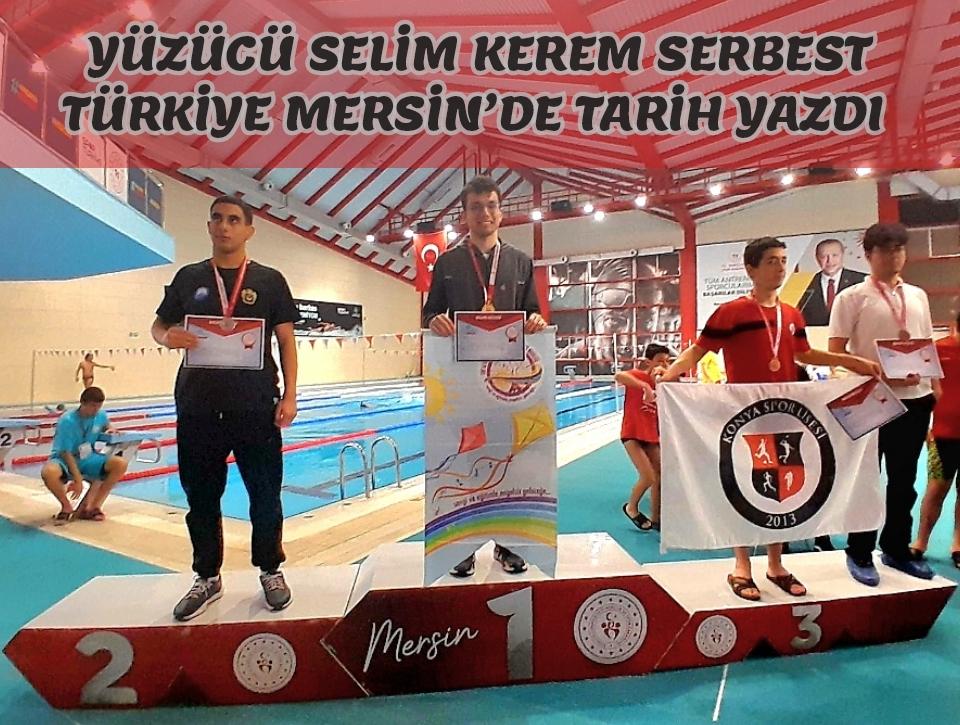 Büyükşehirli yüzücü Selim Kerem Serbest Türkiye Mersin’de tarih yazdı