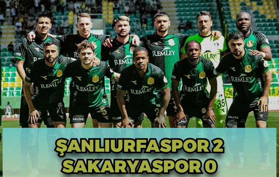 Şanlıurfaspor 2 Sakaryaspor 0  
