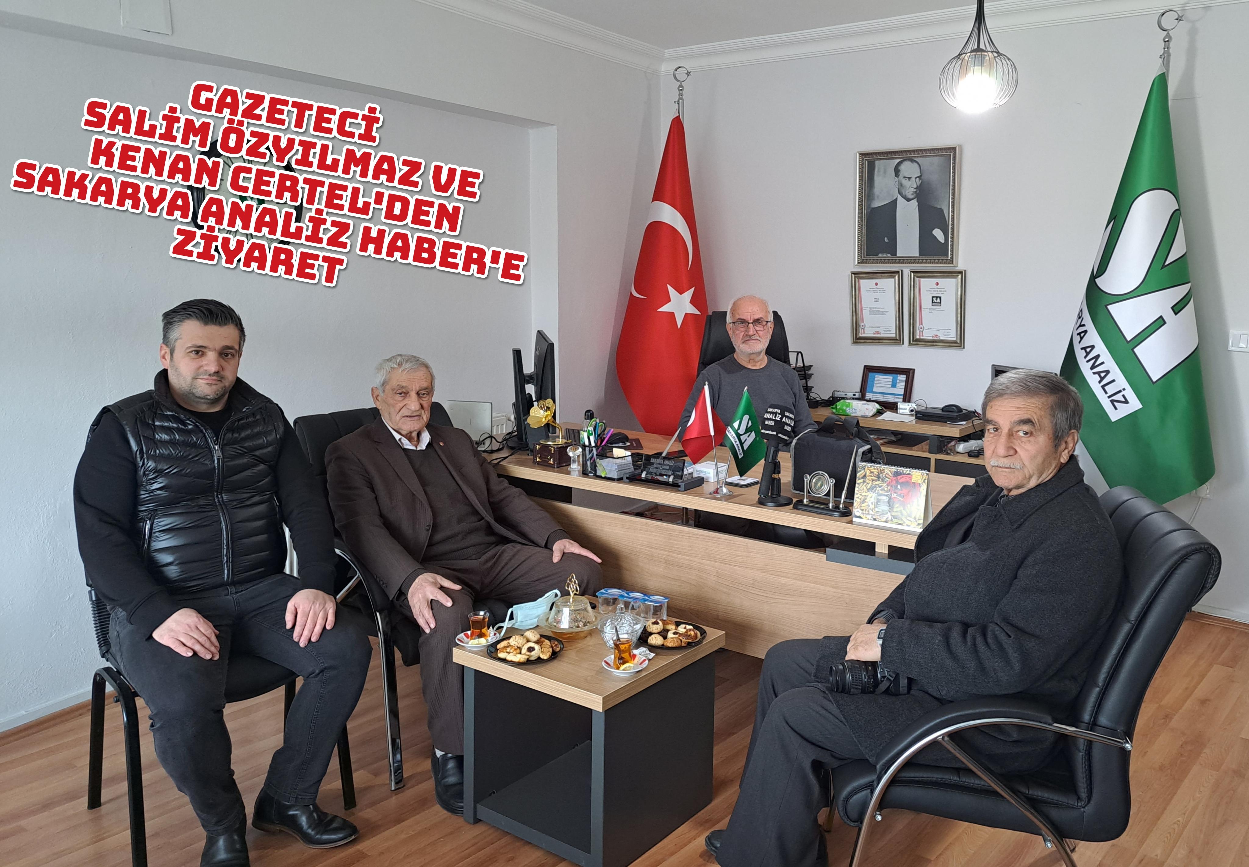 GAZETECİ SALİM ÖZYILMAZ VE KENAN CERTEL'DEN SAKARYA ANALİZ HABER'E ZİYARET 