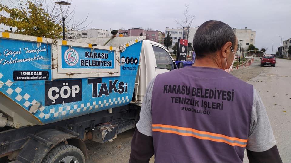 Karasu Belediyesi Sokağa Çıkma Yasağında İş Başında
