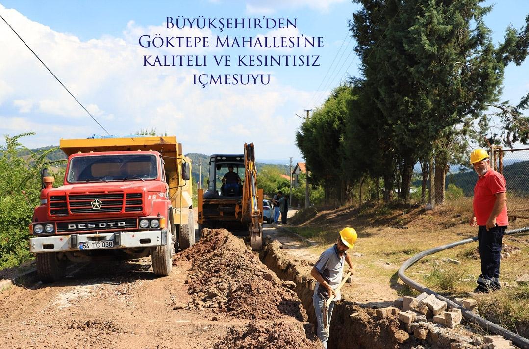 Büyükşehir’den Göktepe Mahallesi’ne kaliteli ve kesintisiz içmesuyu