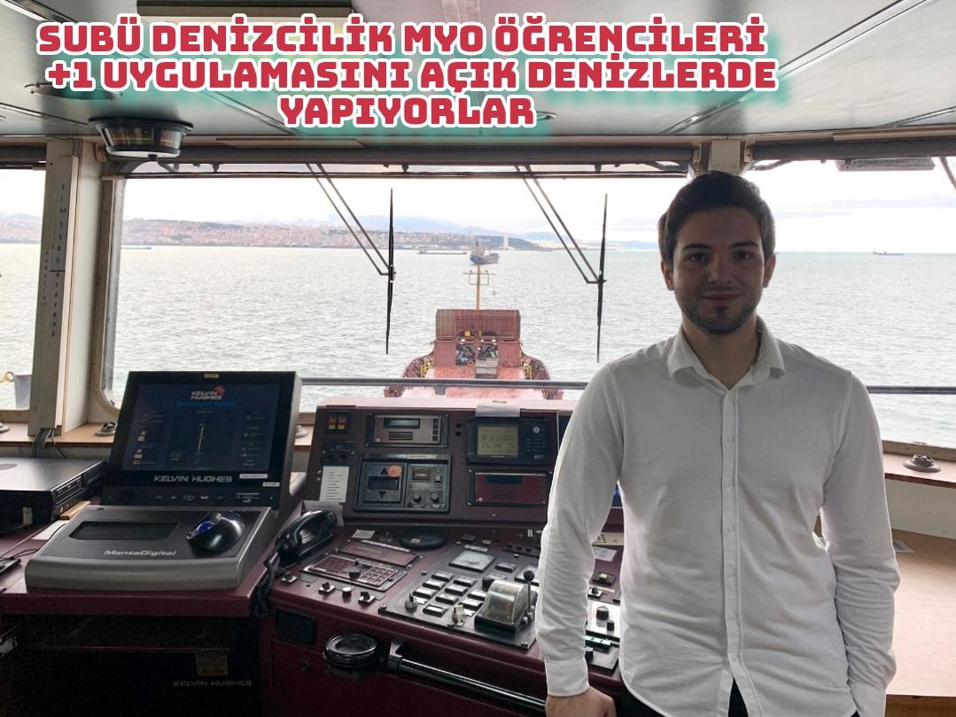 SUBÜ Denizcilik MYO öğrencileri +1 uygulamasını açık denizlerde yapıyorlar