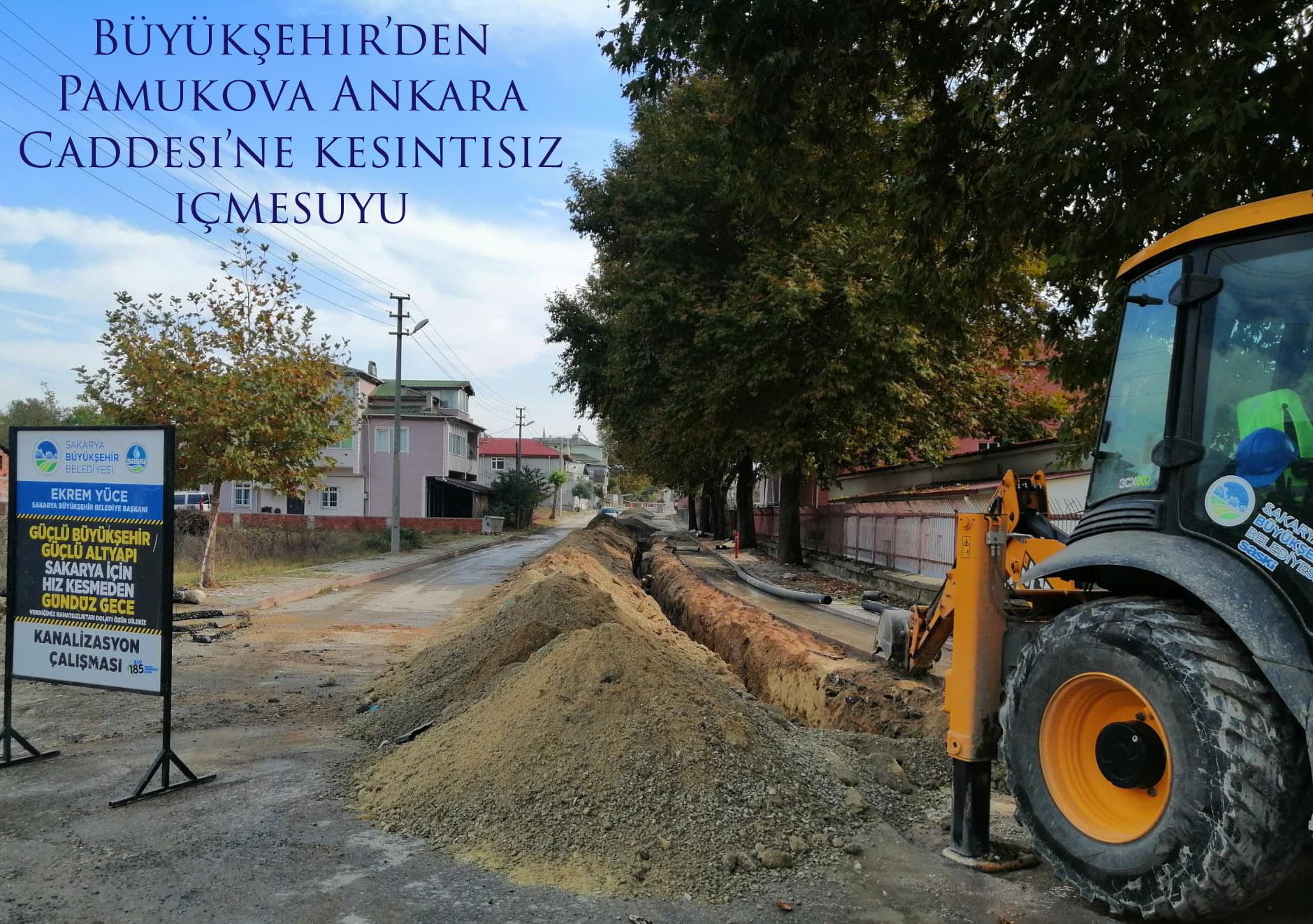 Büyükşehir’den Pamukova Ankara Caddesi’ne kesintisiz içmesuyu