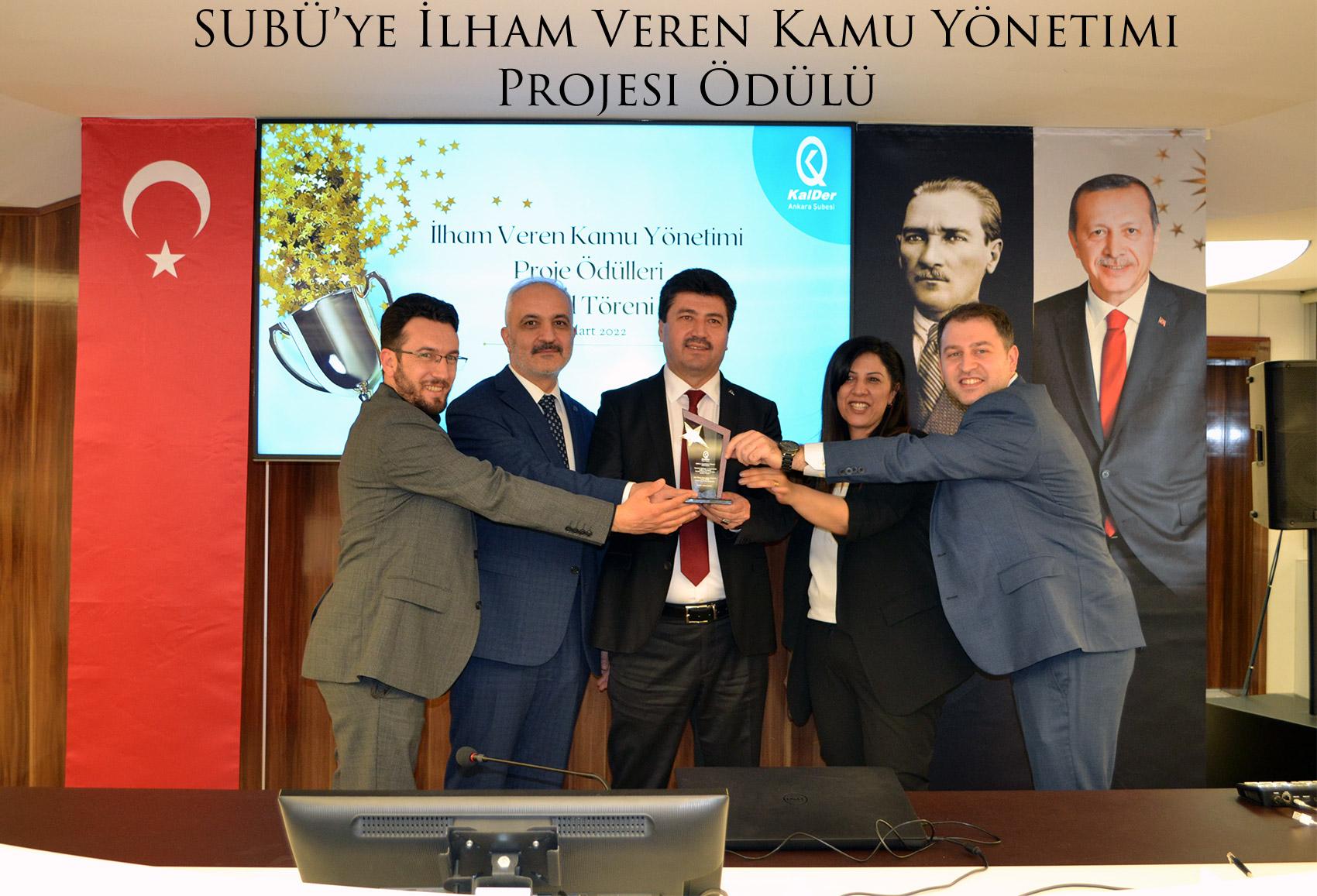 SUBÜ’ye İlham Veren Kamu Yönetimi Projesi Ödülü