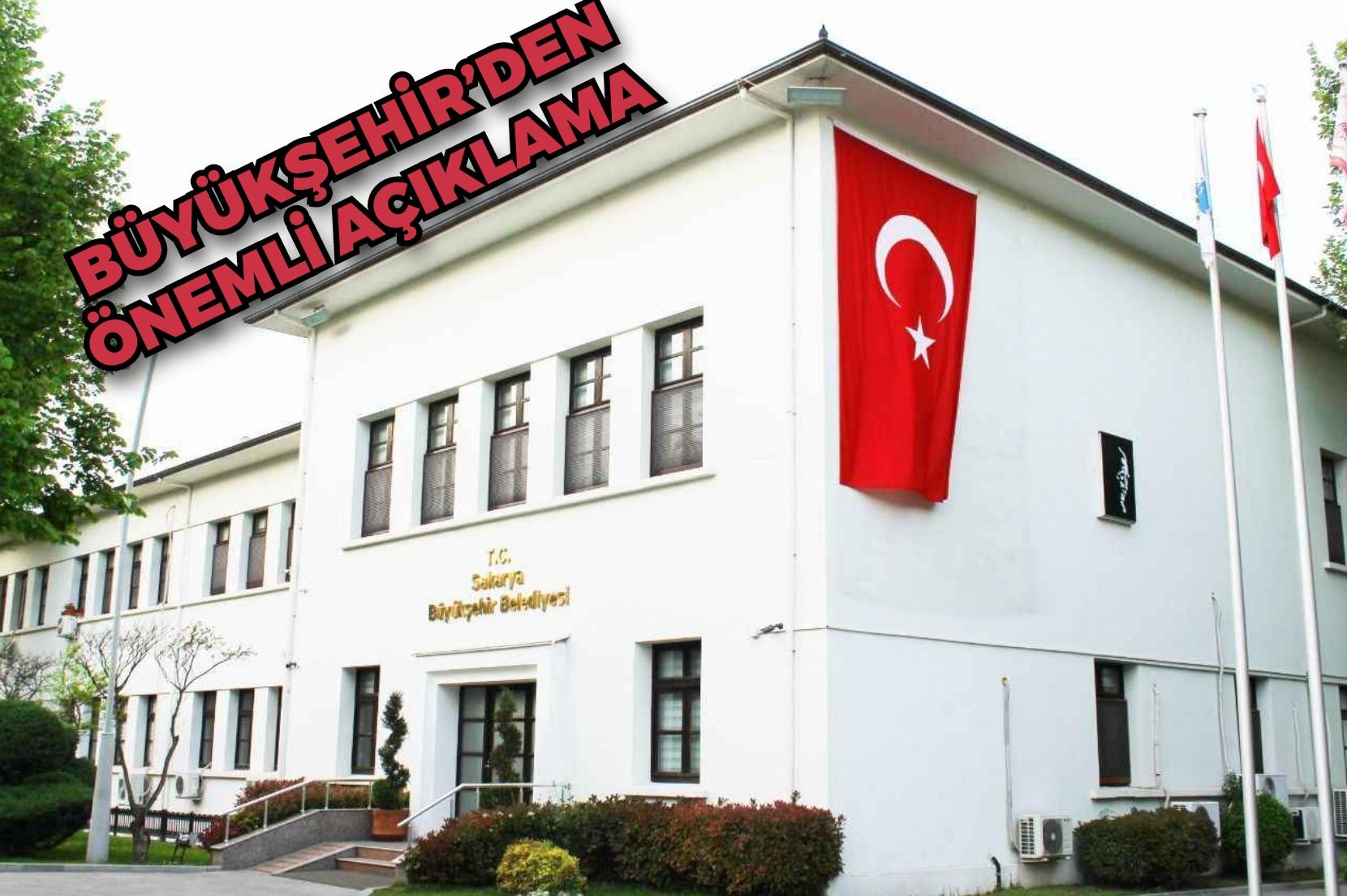 Büyükşehir’den önemli açıklama