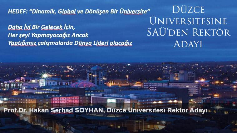 Düzce Üniversitesine SAÜ’den Rektör Adayı