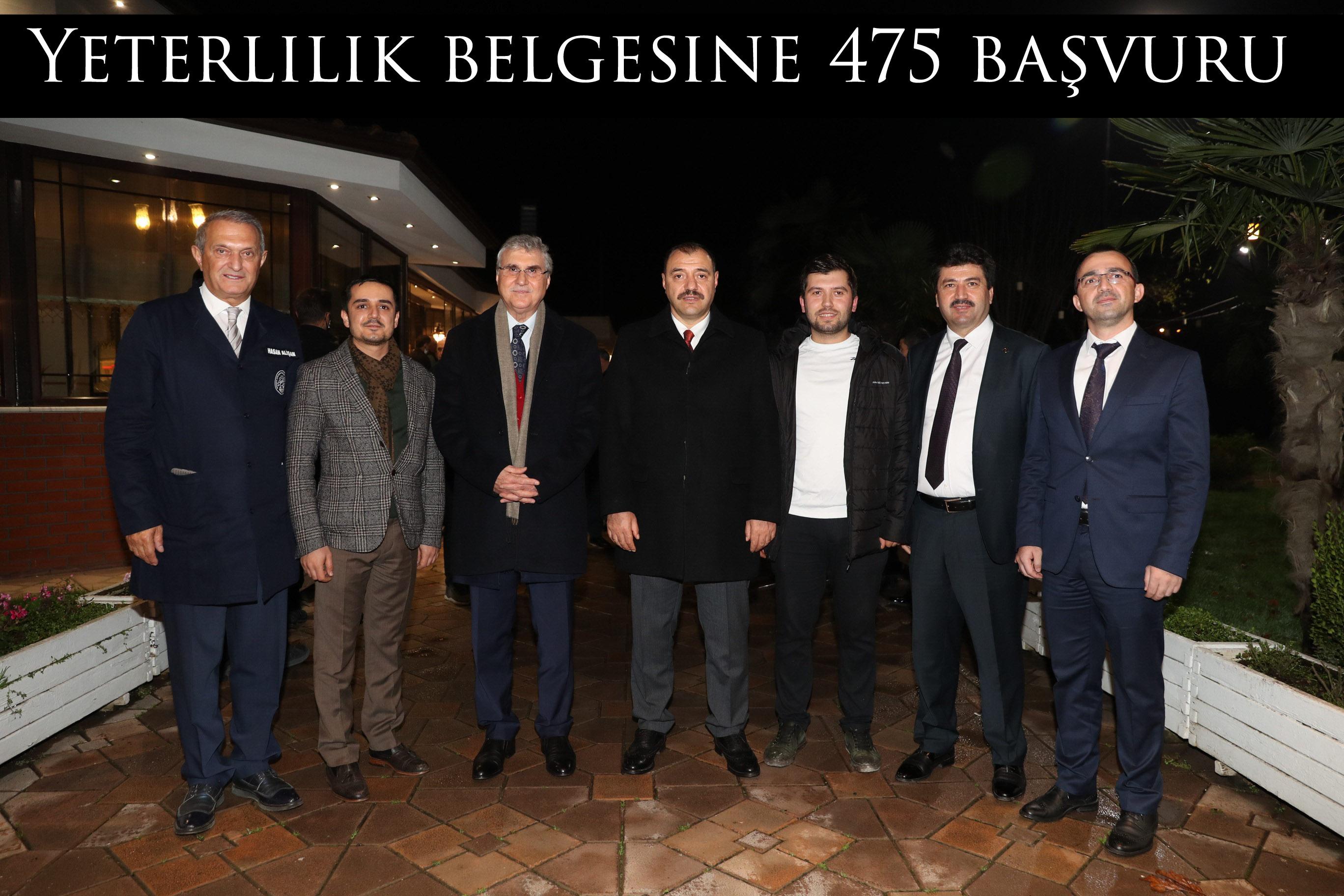 Yeterlilik belgesine 475 başvuru