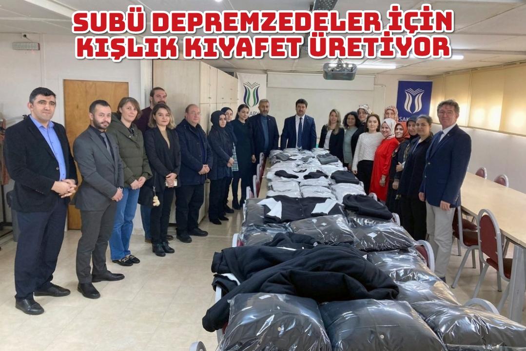 SUBÜ depremzedeler için kışlık kıyafet üretiyor