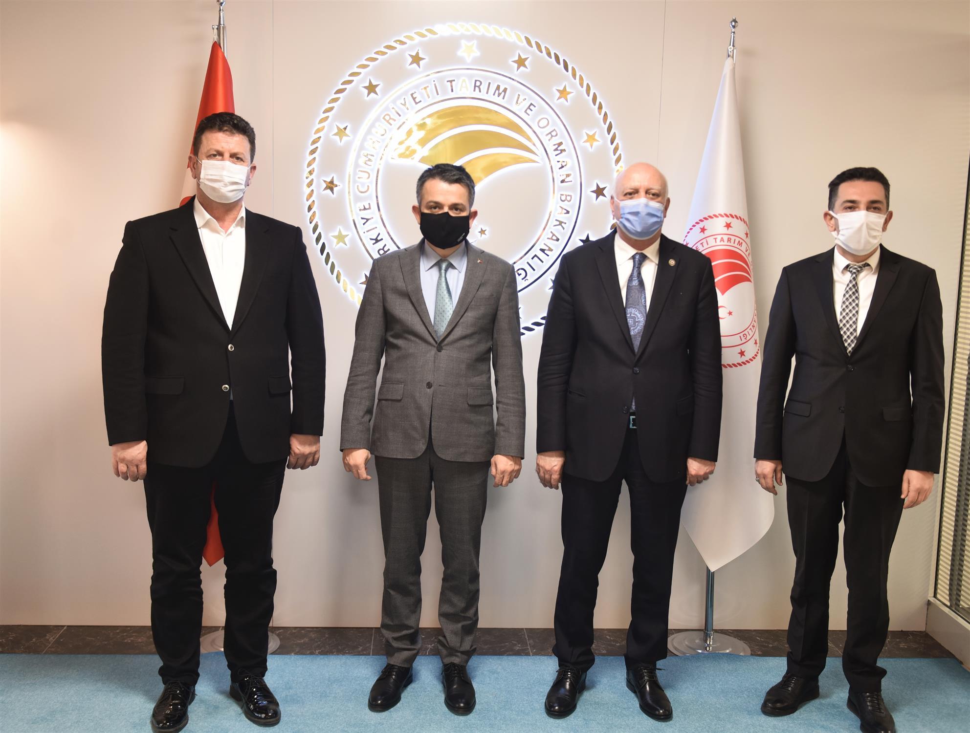 TZOB Genel Başkanı Bayraktar ve Başkan Bilal Soykan Bakan Pakdemirli İle Görüştü