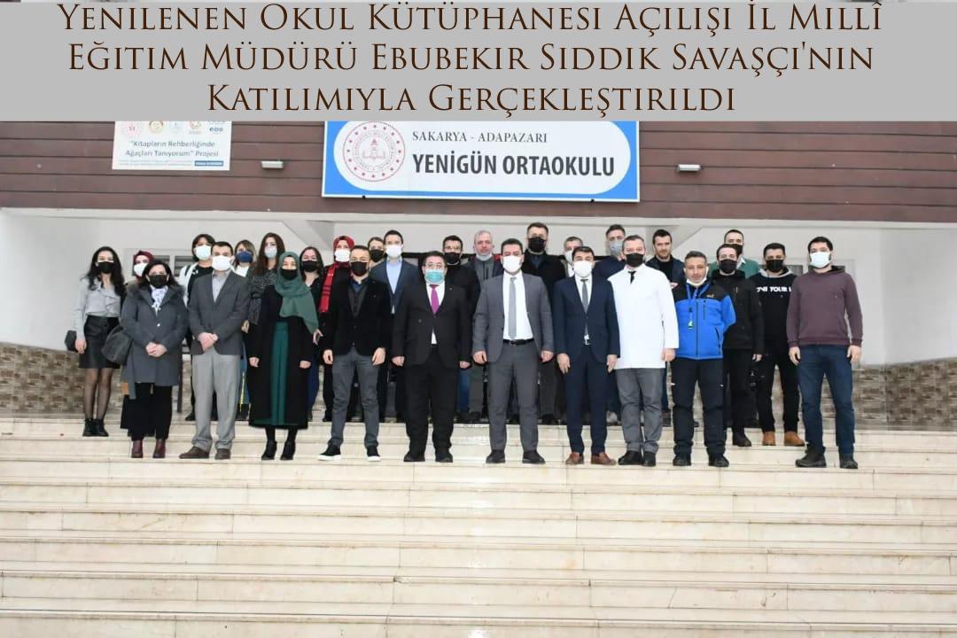 Yenilenen Okul Kütüphanesi Açılışı İl Milli Eğitim Müdürü Ebubekir Sıddık Savaşçı'nın Katılımıyla Gerçekleştirildi