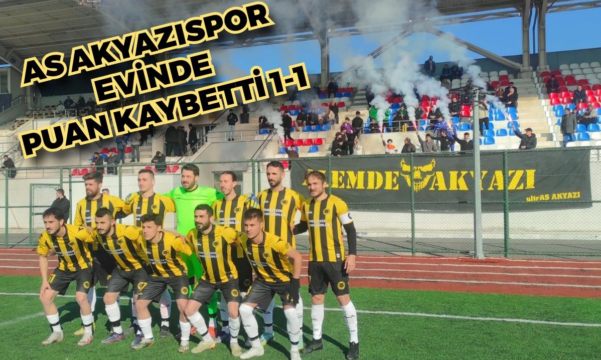 As Akyazıspor Evinde Puan Kaybetti 1-1