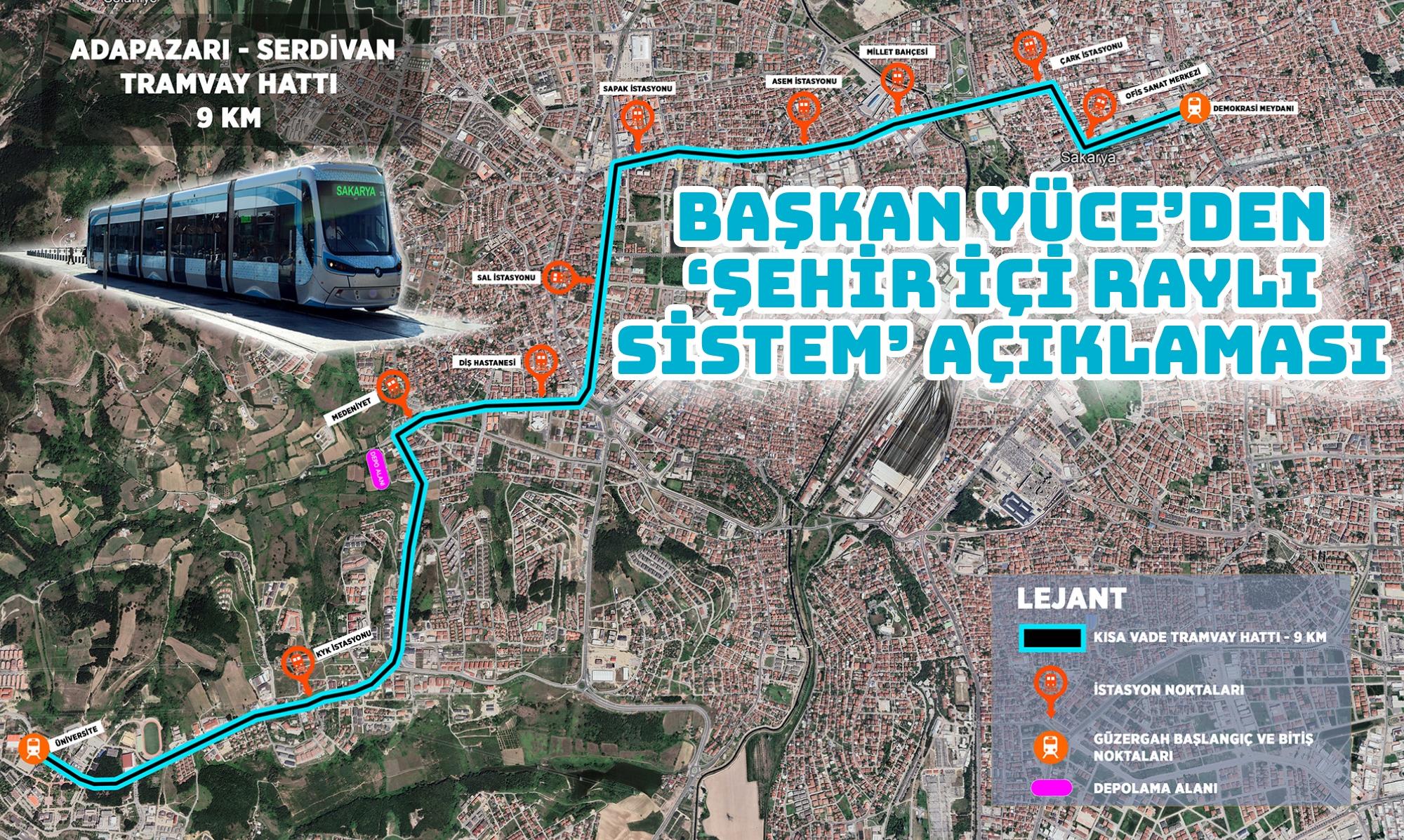 Başkan Yüce’den ‘şehir içi raylı sistem’ açıklaması