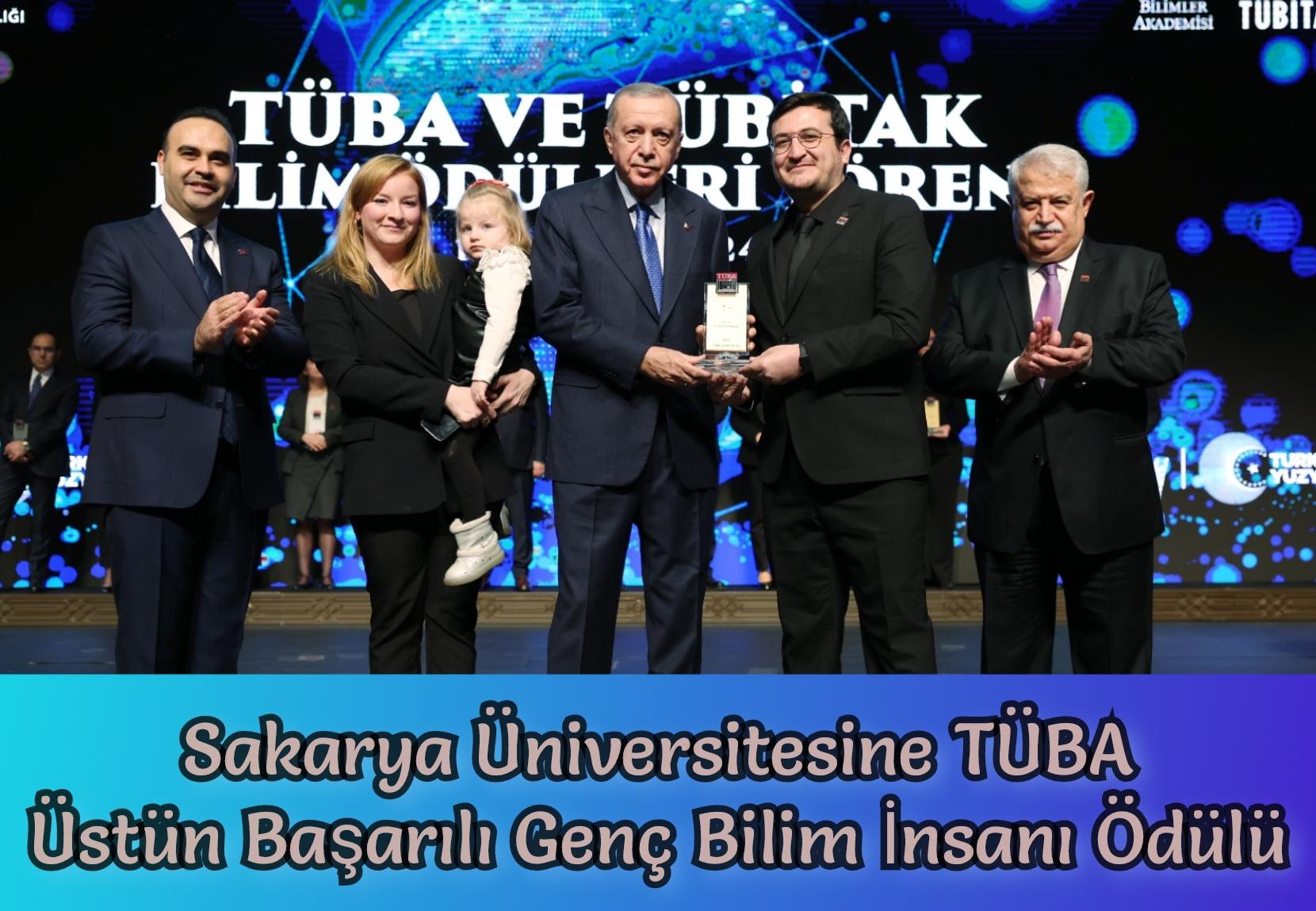 Sakarya Üniversitesine TÜBA-Üstün Başarılı Genç Bilim İnsanı Ödülü