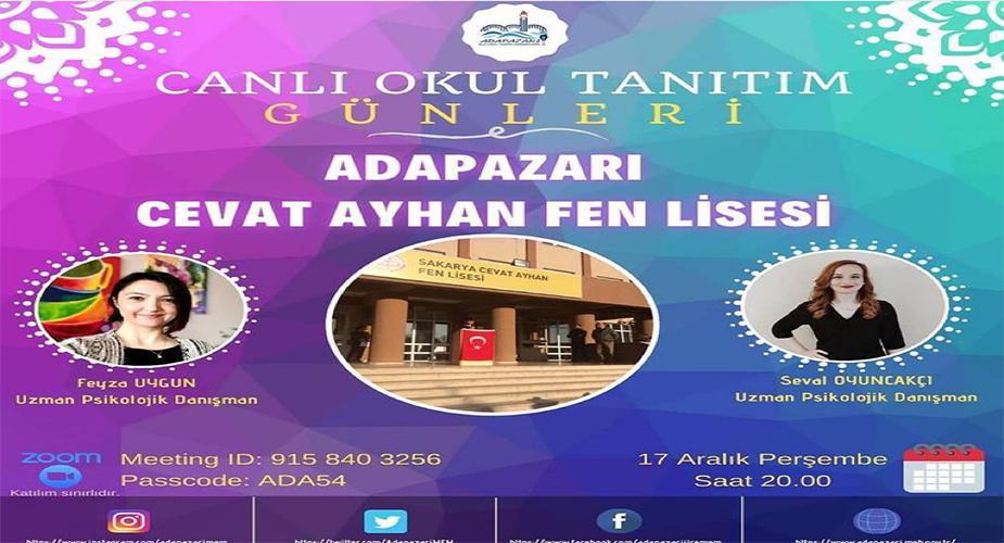 ADAPAZARI İLÇE MİLLİ EĞİTİM MÜDÜRLÜĞÜNDEN BİR İLK “CANLI OKUL TANITIM GÜNLERİ” BAŞLIYOR!