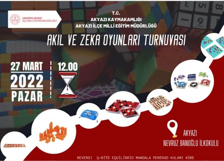 Akyazı İlçe Akıl ve Zeka Oyunları Turnuvası Nevruz Banoğlu İlkokulunda Gerçekleştirildi