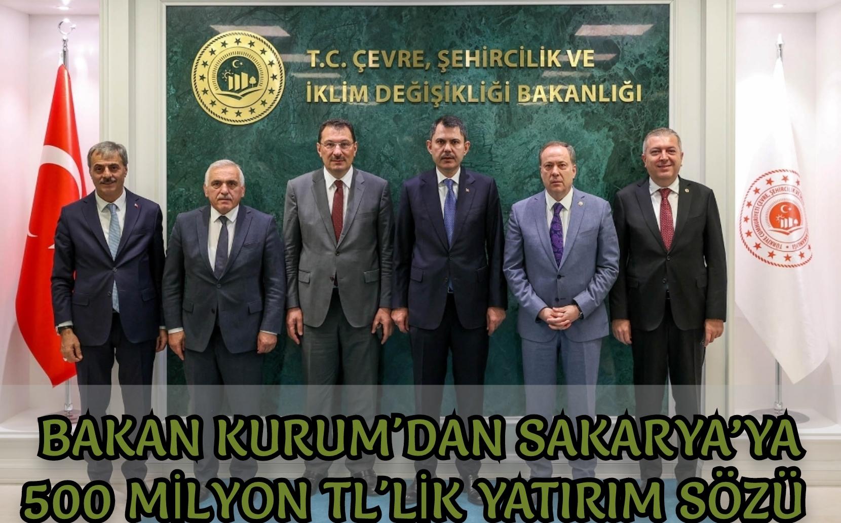 Alemdar Ankara’dan müjdelerle dönüyor: Bakan Kurum'dan Sakarya’ya 500 milyon TL'lik yatırım sözü