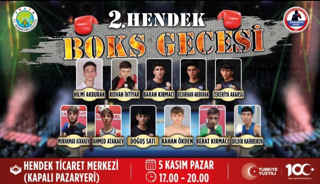 2. HENDEK BOKS TURNUVASI 5 KASIM’DA KAPALI PAZAR YERİNDE