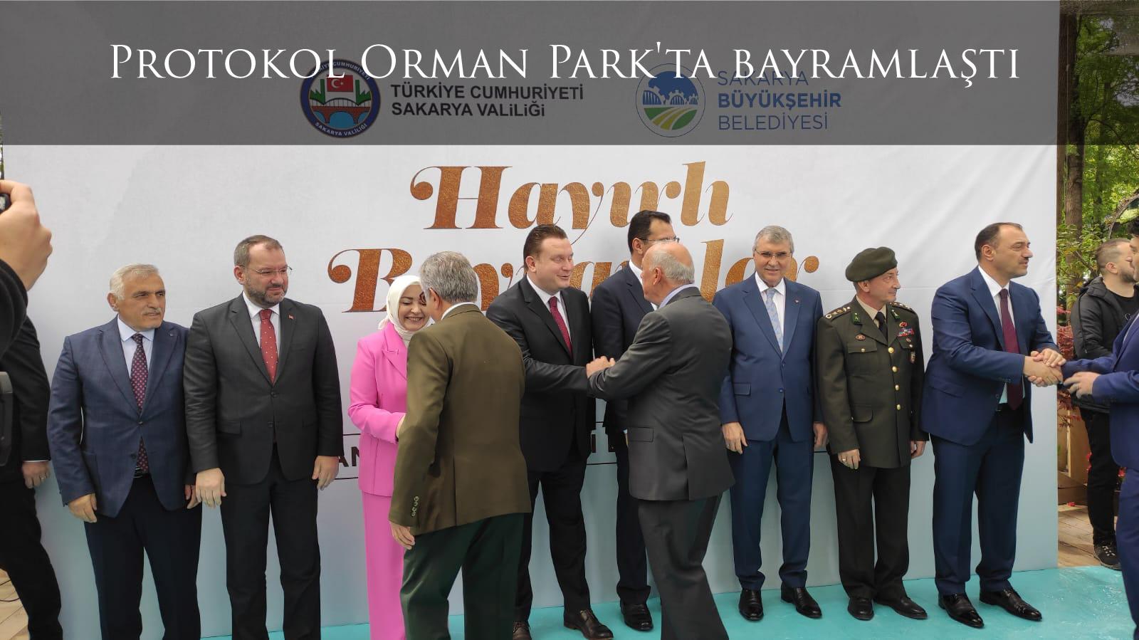 Protokol Orman Park'ta bayramlaştı