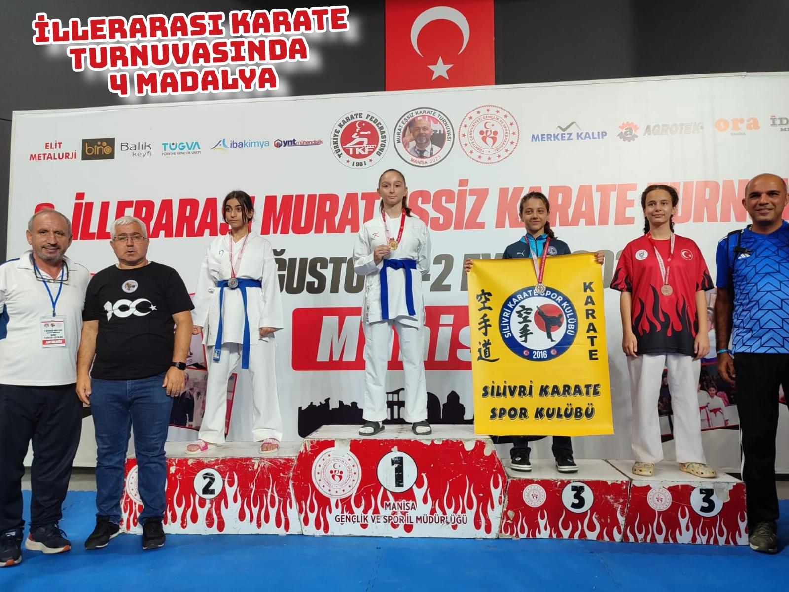 İllerarası Karate Turnuvasında 4 madalya