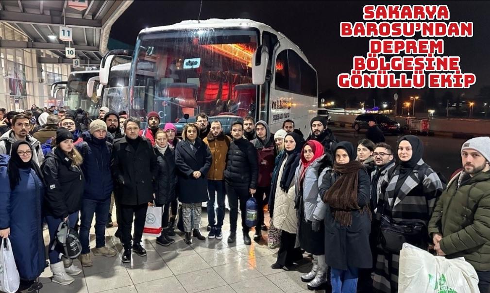 Sakarya Barosu’ndan deprem bölgesine gönüllü ekip