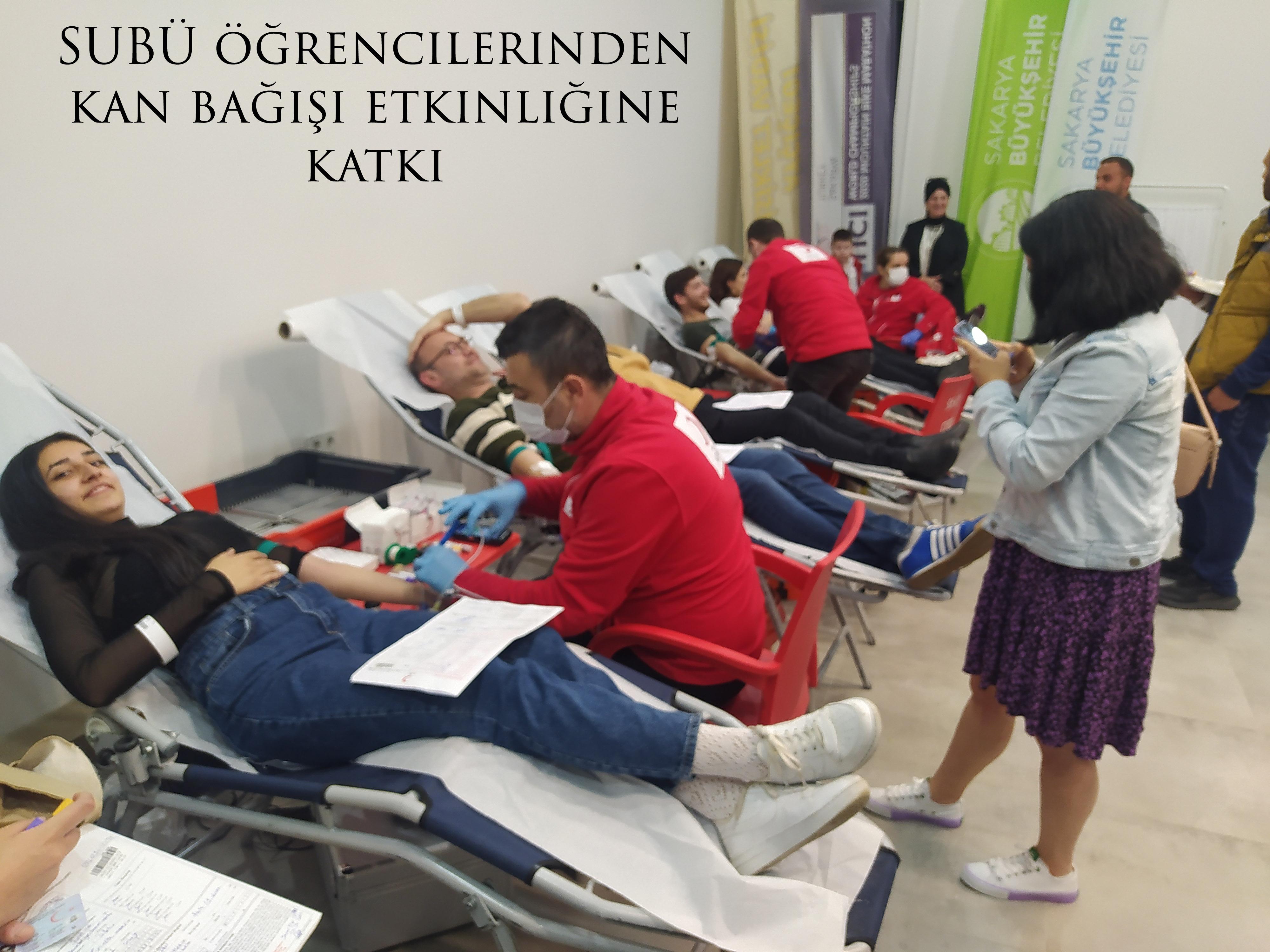 SUBÜ öğrencilerinden kan bağışı etkinliğine katkı