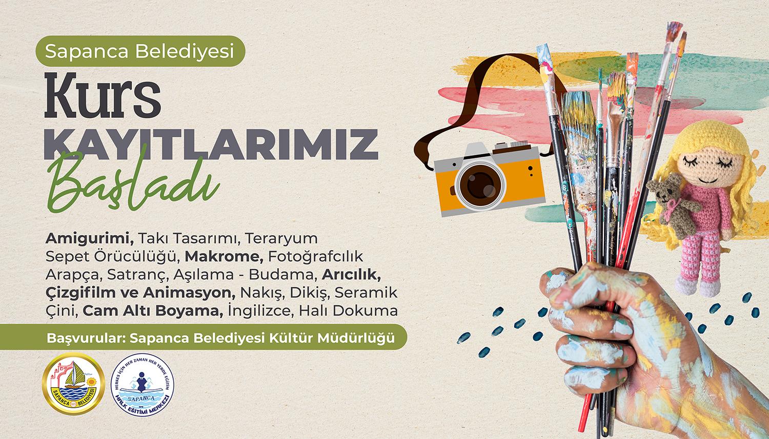 SAPANCA BELEDİYESİ KÜLTÜR KURSLARINA KAYITLAR BAŞLADI