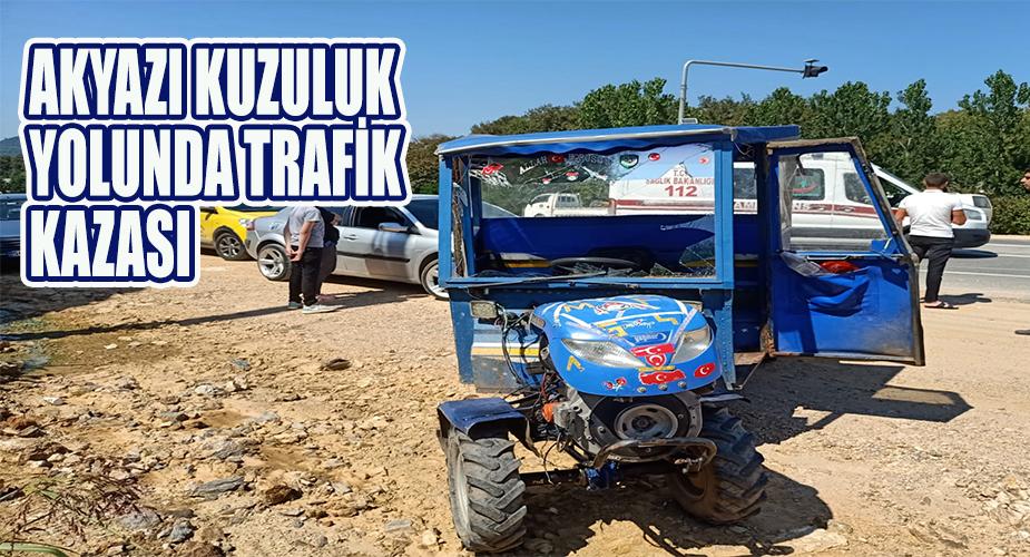 AKYAZI KUZULUK YOLUNDA TRAFİK KAZASI