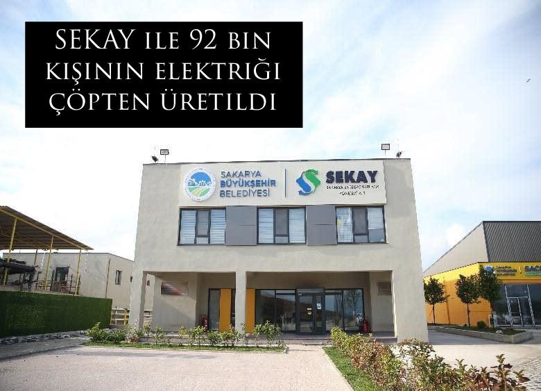 SEKAY ile 92 bin kişinin elektriği çöpten üretildi