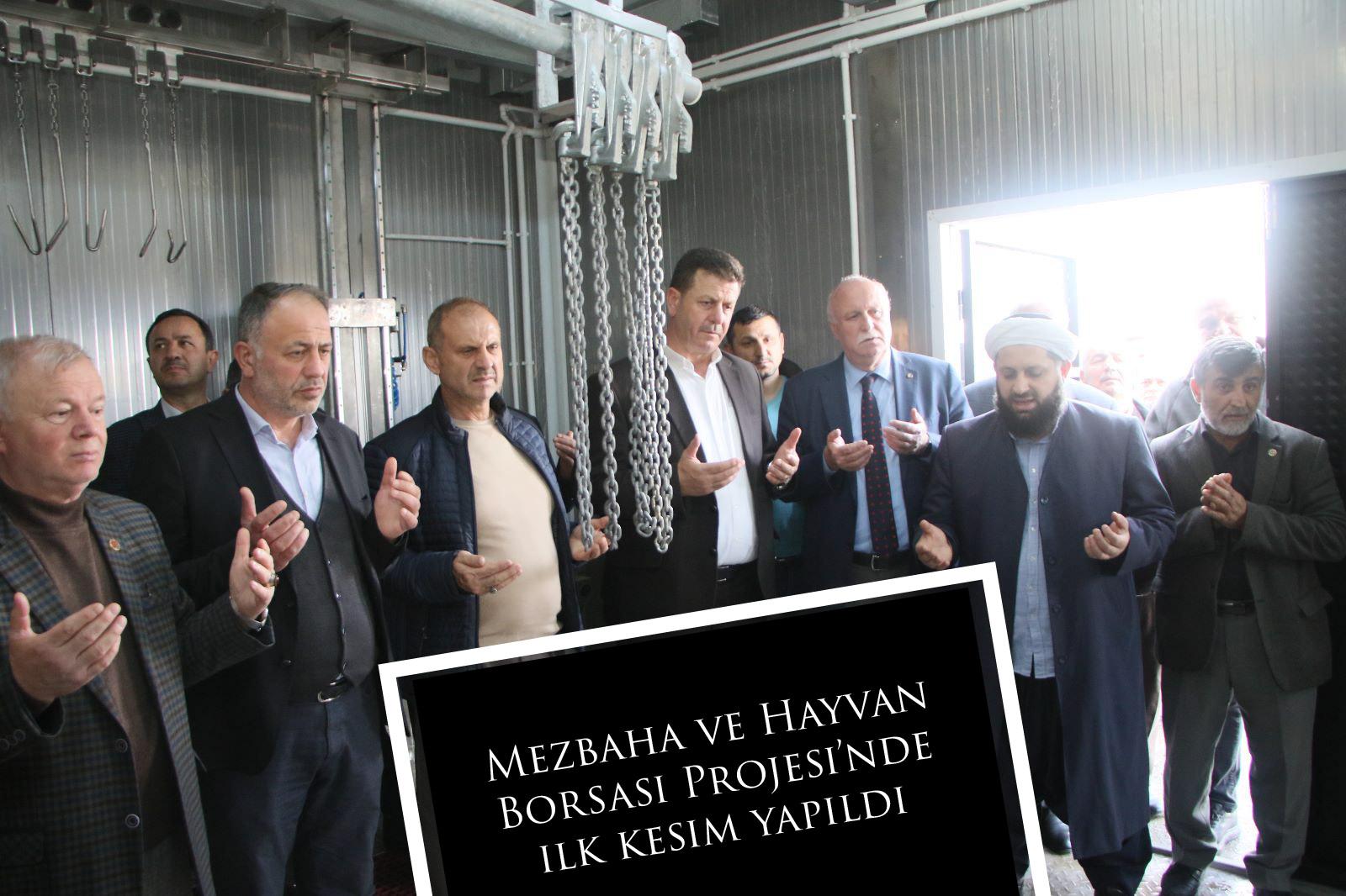 Mezbaha ve Hayvan Borsası Projesi’nde ilk kesim yapıldı 