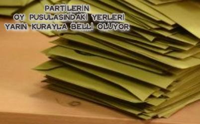 Seçime katılacak siyasi partilerin oy pusulasındaki yerleri yarın kurayla belirlenecek