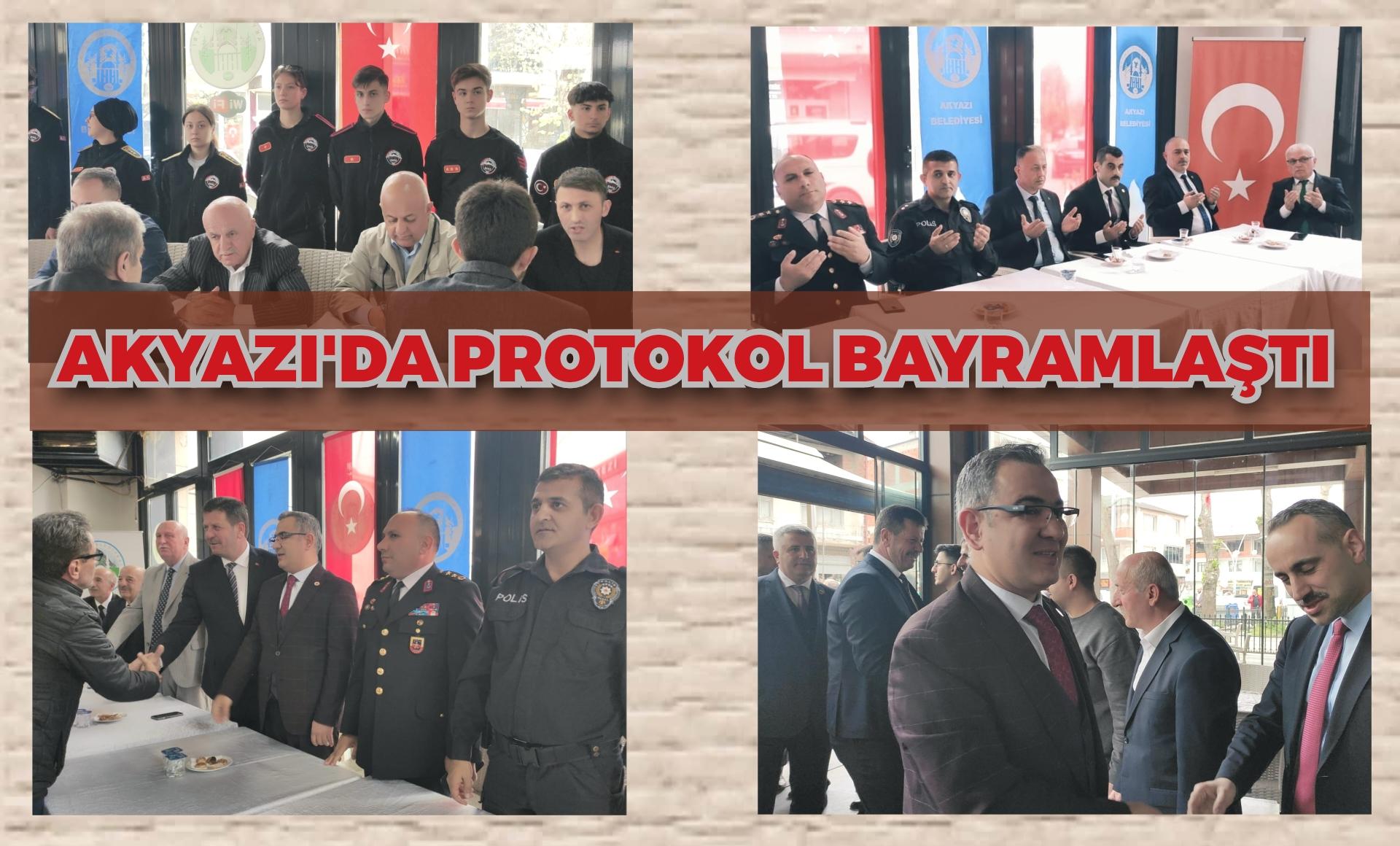 AKYAZI'DA PROTOKOL BAYRAMLAŞTI