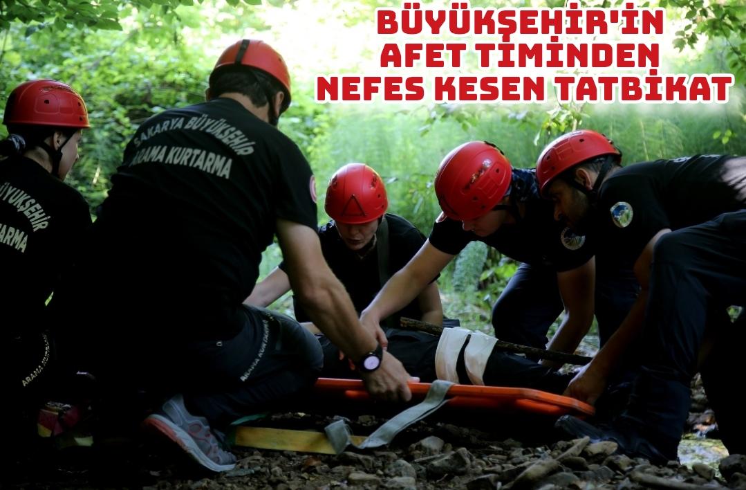 Büyükşehir’in afet timinden nefes kesen tatbikat  