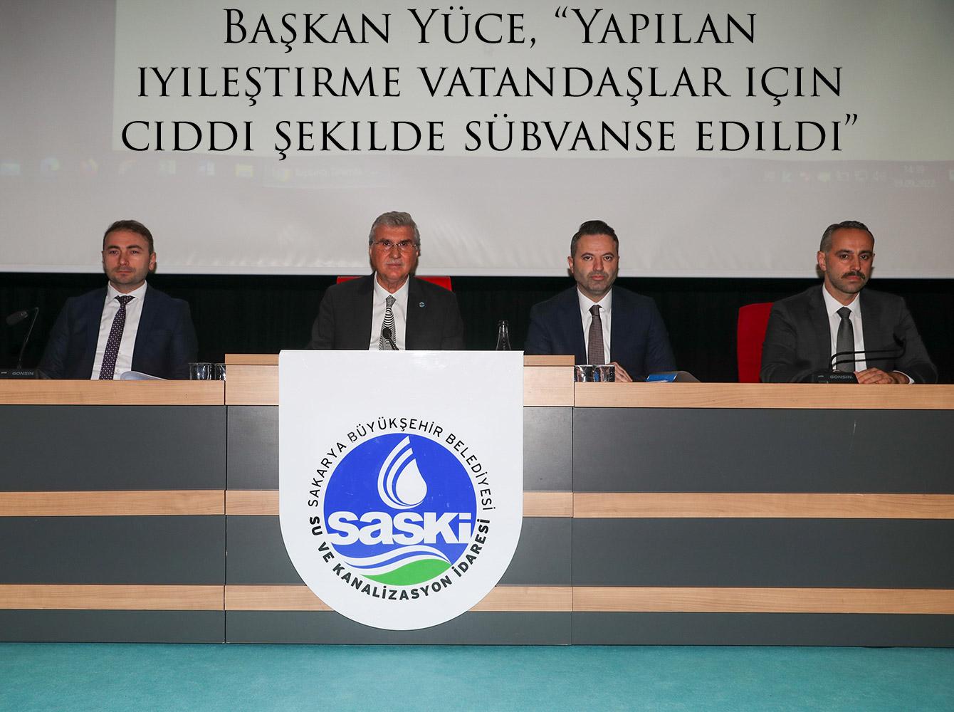 Başkan Yüce, “Yapılan iyileştirme vatandaşlar için ciddi şekilde sübvanse edildi”