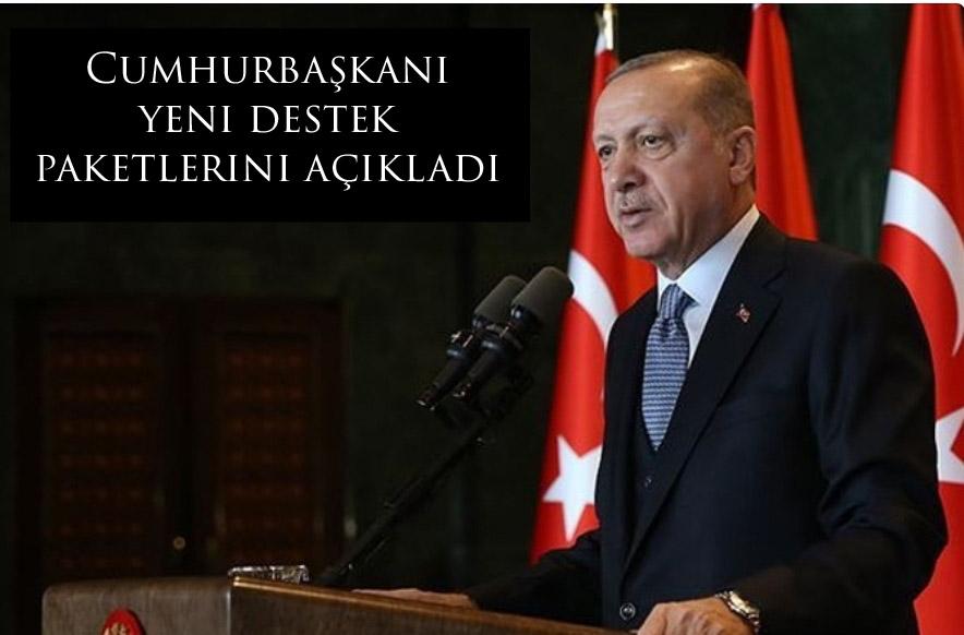 Cumhurbaşkanı yeni destek paketlerini açıkladı  