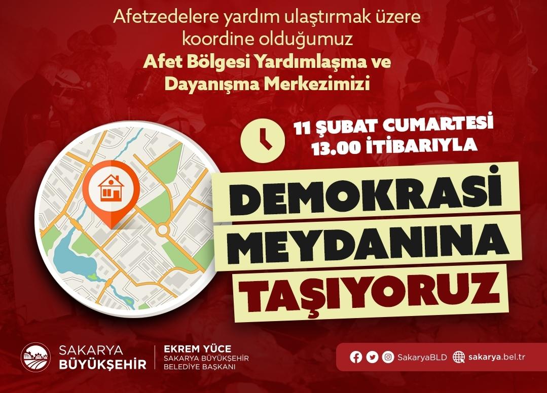 Yardım merkezimizi Demokrasi Meydanı'na taşıyoruz