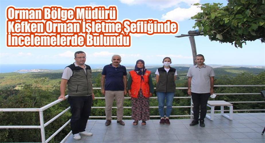 Orman Bölge Müdürü Kefken Orman İşletme Şefliğinde İncelemelerde Bulundu
